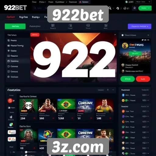 Análise da interface do usuário do site 922bet